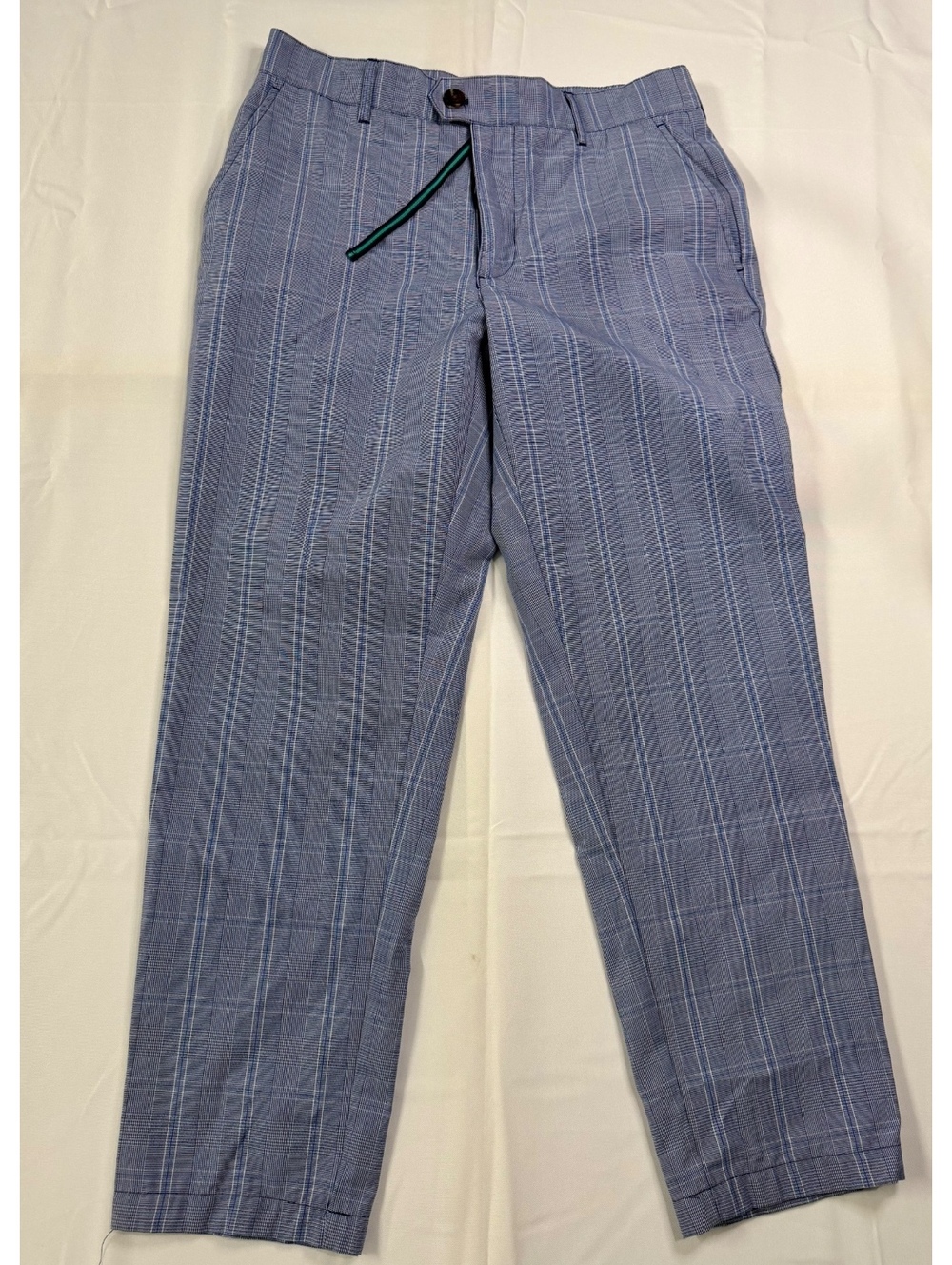 Houston White Men's Medium Blue Plaid Casual Pants